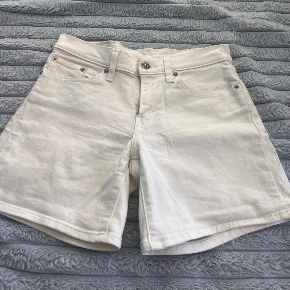 White denim shorts 27” waist